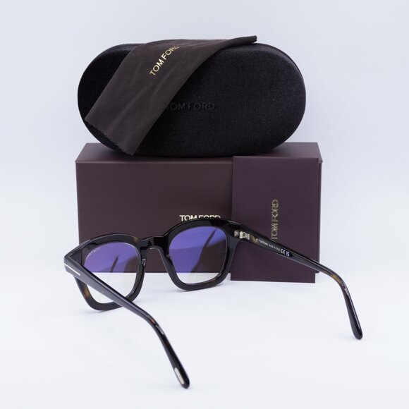 Tom Ford FT5961-B 052 Eyeglasses Havana 49mm Square Frame, Blue Light Block - Picture 10 of 10